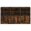 vidaXL Sideboard with LED Lights Smoked Oak 181.5x37x100 cm