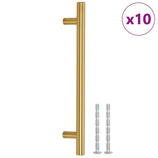 vidaXL Cabinet Handles 10 pcs Gold 160 mm Stainless Steel
