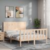 vidaXL Bed Frame without Mattress Double Solid Wood Pine
