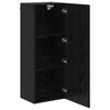 vidaXL TV Wall Cabinet Black Oak 40.5 x 30 x 102 cm Engineered Wood