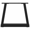 vidaXL Coffee Table Legs V-Shape 2 pcs Black 30x(30-31.3) cm Steel