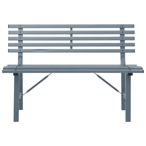 vidaXL Garden Bench 110 cm Steel Grey