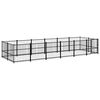 vidaXL Outdoor Dog Kennel Steel 11.26 m&sup2;