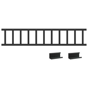 vidaXL Black 100 x 2.5 x 20 cm Steel