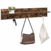 vidaXL Wall-Mounted Coat Rack Smoked Oak 100 x 10.5 x 18 cm