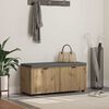 vidaXL Hall Bench with Cushion with Door Artisan Oak 100 x 38 x 46 cm