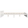 vidaXL Bed Frame without Mattress White Solid Wood 140x200 cm