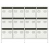 vidaXL Sideboard White 135x39x103.5 cm Cold-rolled Steel