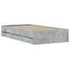 vidaXL Bed Frame with Drawers without Mattress Concrete Grey 90x190 cm Single