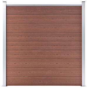 vidaXL Garden Fence WPC 180x186 cm Brown