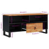 vidaXL TV Cabinet 100x33x46 cm Solid Wood Acacia&Engineered Wood