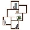 FMD Wall-mounted Shelf with 8 Compartments Old Style Dark