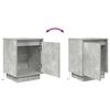 vidaXL Bedside Cabinet with LED Lights&nbsp;Concrete Grey 38x34x50 cm