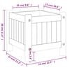 vidaXL Garden Planter with Liner 31x31x30 cm Solid Wood Acacia