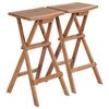 vidaXL Folding Bar Stools 2 pcs Solid Teak Wood