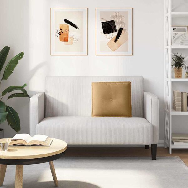 vidaXL Back Pillow Brown 50 x 45 cm Corduroy Fabric