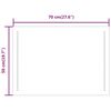 vidaXL LED Bathroom Mirror 70x50 cm