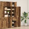 vidaXL Storage Cabinet with Drawer 2 pcs Old Wood 30 x 42.5 x 225 cm