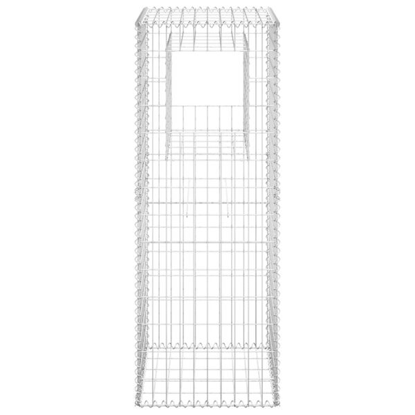 vidaXL Gabion Basket Posts 2 pcs 50x50x140 cm Iron