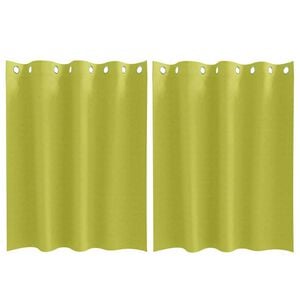 vidaXL Blackout Curtains with Rings 2 pcs Green 140 x 140 cm Polyester