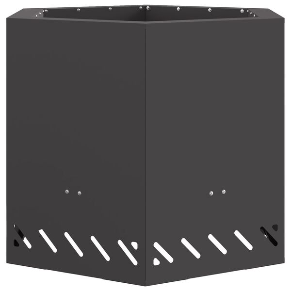 vidaXL Smokeless Fire Pit Black 58 x 58 x 51 cm Steel