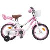 vidaXL Kids Bike 14 Inches for 3-5 Years Old Light Pink