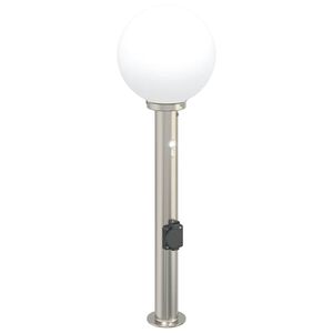 vidaXL Bollard Light with Sensor&Outlet 80 cm Stainless Steel IP44