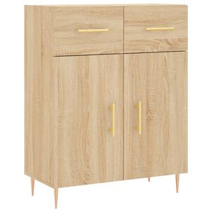 vidaXL Sideboard Sonoma Oak 69.5x34x90 cm Engineered Wood