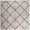 vidaXL Shaggy Rug PAMPLONA High Pile Modern Beige and Anthracite 240x240 cm
