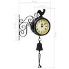 vidaXL Garden Wall Clock with Thermometer Vintage