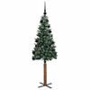vidaXL Slim Christmas Tree Green 150 cm PVC and Solid Pine wood