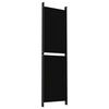 vidaXL 5-Panel Room Divider Black 250x180 cm Fabric