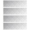 vidaXL Stair Tread Rectangular 4 pcs Silver 70 x 20 cm Aluminium