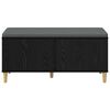vidaXL Hall Bench with Cushion with Storage Black Oak 100 x 38 x 46 cm