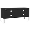 vidaXL TV Cabinet Black 105x35x50 cm Steel