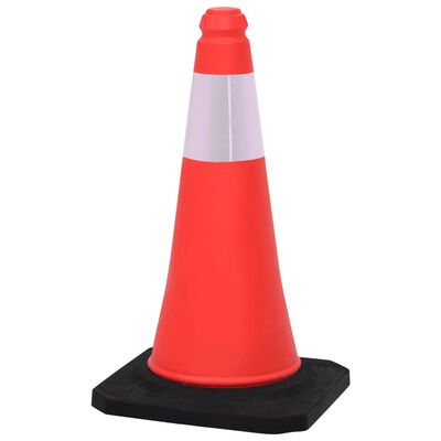 vidaXL Reflective Traffic Cones with Heavy Bases 10 pcs 50 cm