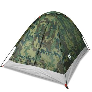 vidaXL Camping Tent Dome 2-Person Camouflage Waterproof