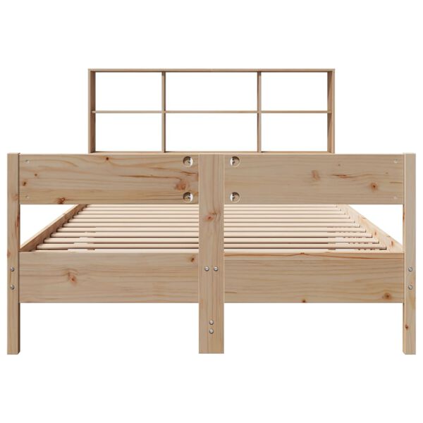 vidaXL Bookcase Bed without Mattress 150x200 cm King Size Solid Wood Pine