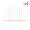 vidaXL Garden Fence White 15.3 x 0.8 m Powder-coated steel