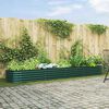 vidaXL Garden Raised Bed Green 400 x 80 x 44 cm Steel