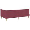vidaXL Corner Bed Frame with Headboard Wine Red 90 cm x 200 cm Velvet