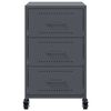 vidaXL Bedside Cabinet Anthracite 36x39x59 cm Steel