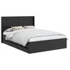 vidaXL Bed Frame with Storage and Headboard Black 150 x 200 cm