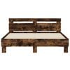 vidaXL Bed Frame without Mattress Smoked Oak 140x200 cm