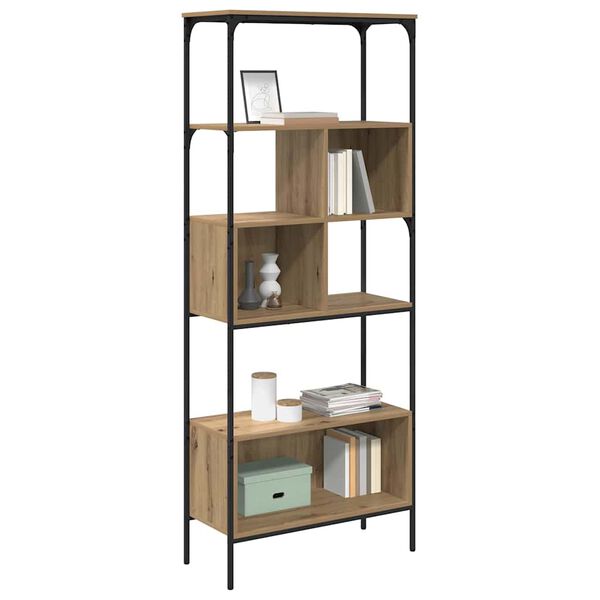 vidaXL Bookcase Artisan Oak 76 x 33 x 188.5 cm Engineered Wood