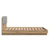 vidaXL Bed Frame with Headboard with Storage Artisan Oak 160 x 200 cm