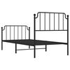 vidaXL Metal Bed Frame without Mattress with Footboard&nbsp;Black 90x200cm