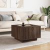 vidaXL Coffee Table with LED Brown Oak 60x60x40 cm Engineered Wood