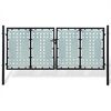 vidaXL Black Single Door Fence Gate 300x125 cm
