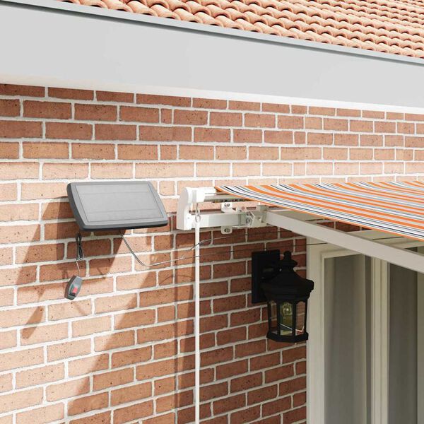 vidaXL Retractable Awning Multicolour 500 x 300 cm Fabric and Metal